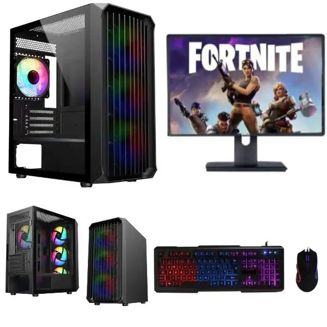 Fast Gaming PC Intel Quad Core i3 16GB RAM 2TB HDD GT710 128GB SSD PC Bundle WIFI