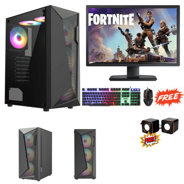 Fast Gaming Intel Quad Core i5 16GB RAM 2TB HDD 128GB SSD PC 4GB GT730 Bundle & Speakers set